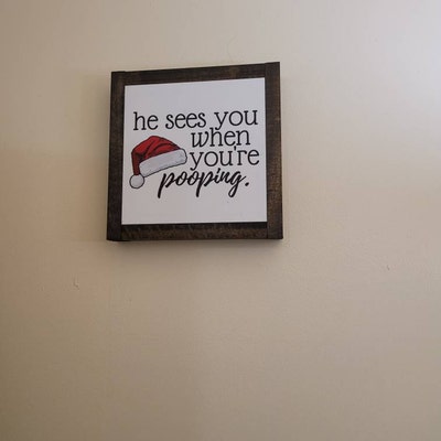 Christmas Decor Bathroom Sign Home Decor, Christmas Decor for Bathroom ...