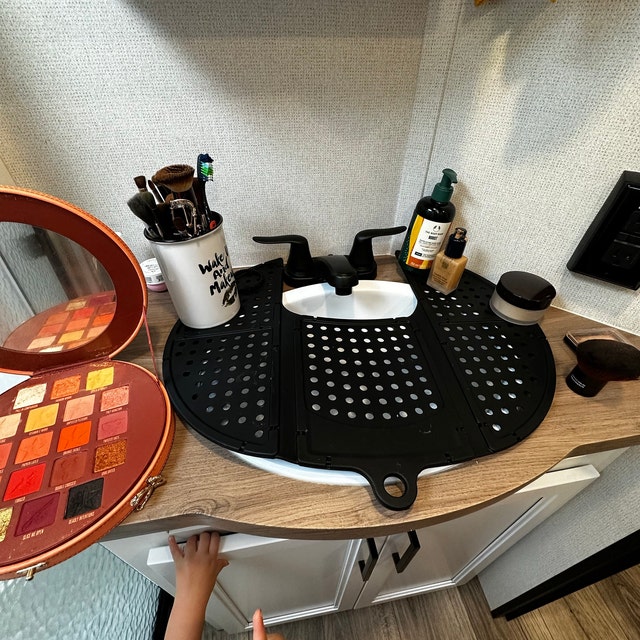 Bathroom Sink Cover for Counter Space. Makeup Mat for Vanity and Bathroom  Must Haves. Great for Rv's and as a Makeup Brush Cleaner. Standard 