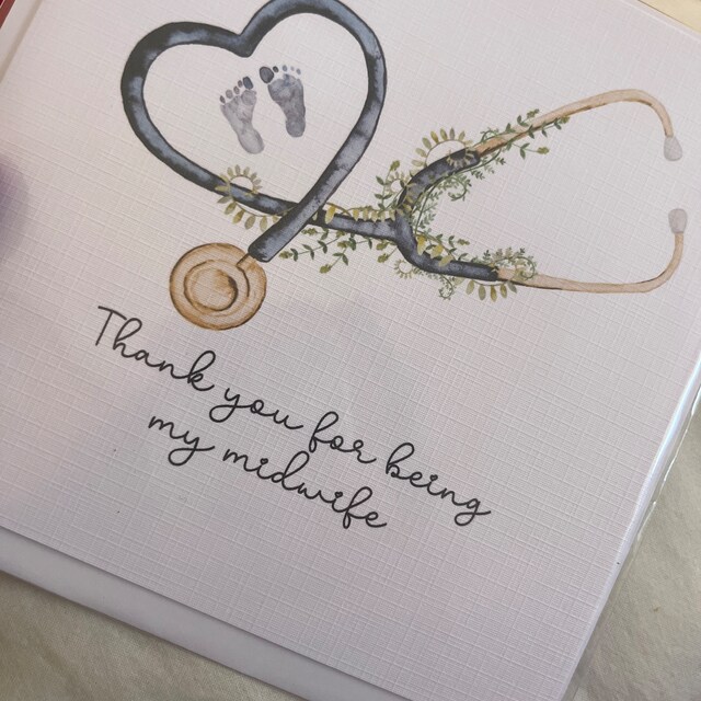 Thank you for being amazing MIDWIVES A5 Card & Kraft envelope,...Midwives Thank You Greeting Card ☘️ - Ulluv LtdGrazie per essere stupefacente MIDWIVES A5 Card & Kraft busta