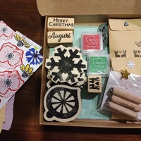 Set Timbri Natale Con Blocco Acrilico - 5 Fogli Silicone Per Fai Da Te - Foto 5