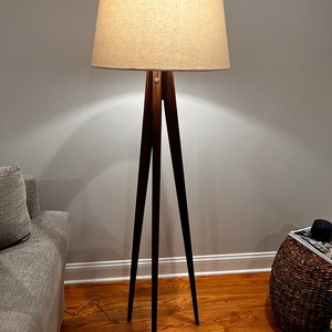 Tripod Floor Lamp Slim Wormy Maple - Etsy