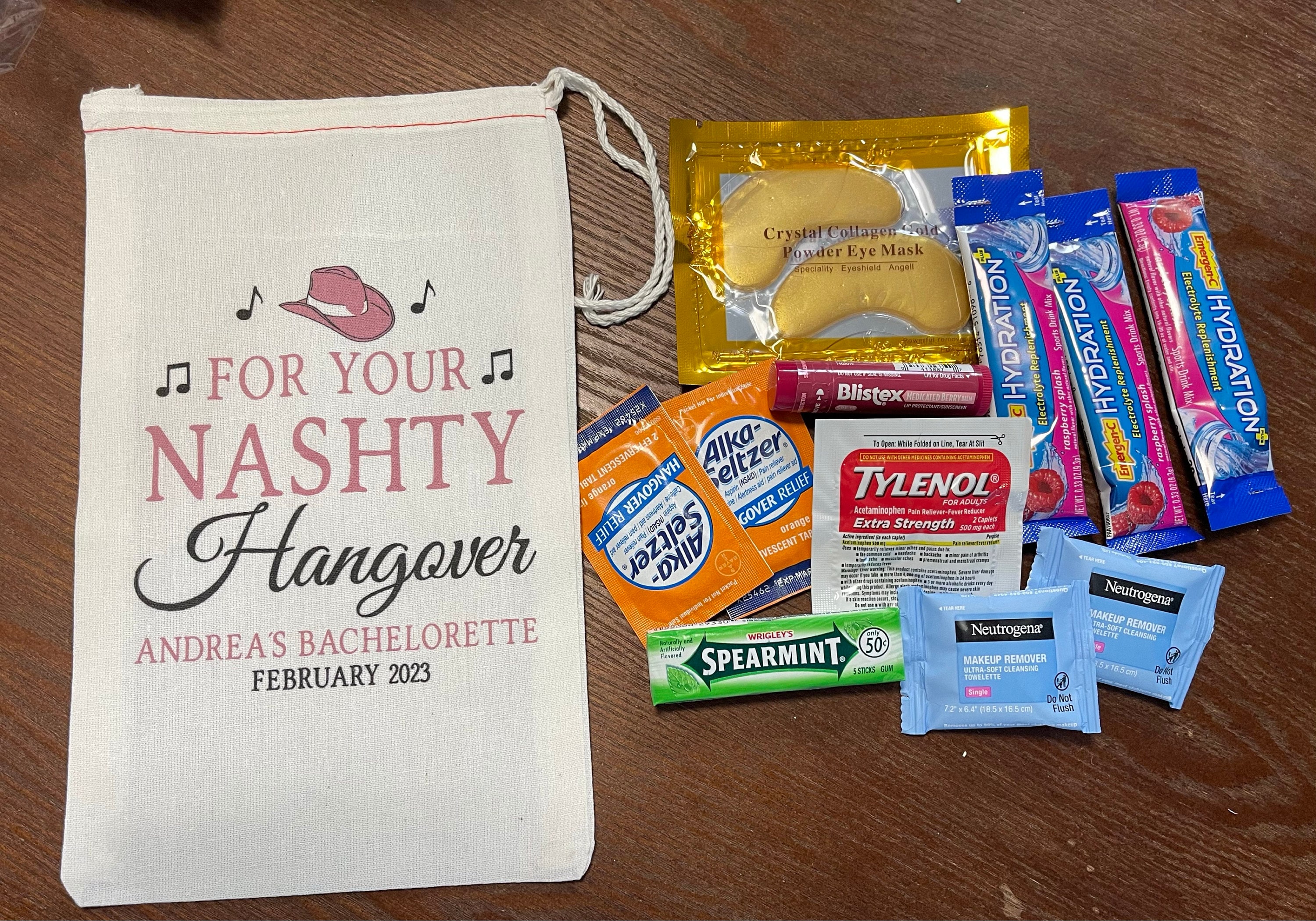 Nashville Bachelorette Hangover Kit, Nashville Birthday Recovery Kit Gastgeschenktüten, Nashty Nash Bash Survival Geschenktüten, Nashelorette Gastgeschenke