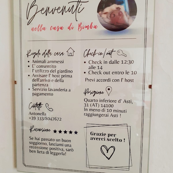 Targhetta WiFi Personalizzata In Acrilico - Con Base Legno, Per Casa E Ufficio - Foto 6