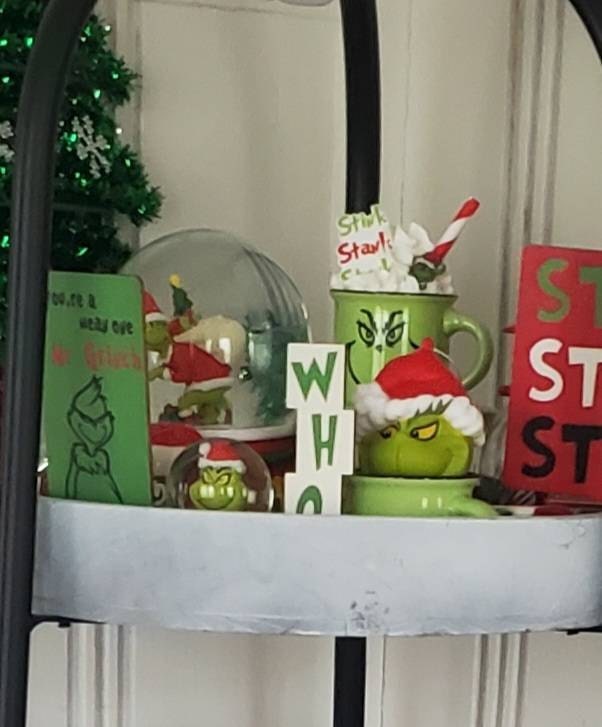 Christmas, Mean one, Christmas decor, Christmas gift, tiered tray decor, tiered tray Christmas, mini mug, mini mug decor, christmas mini mug