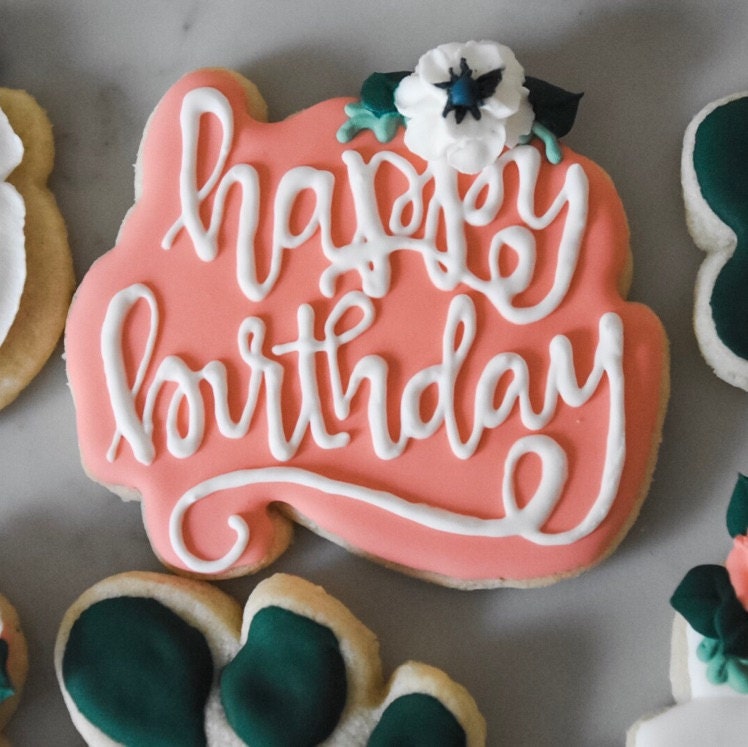 Happy Birthday Cookie Cutter Etsy