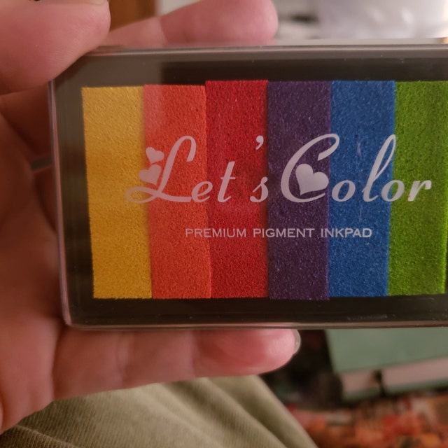 Rainbow Ink Pad, Rainbow Stamp Pad, 3x2 Ink Pad, Rainbow Baby