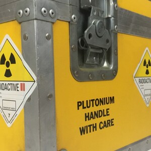 Plutonium Handle With Care Sticker Back To The Future Delorean BTTF etc 