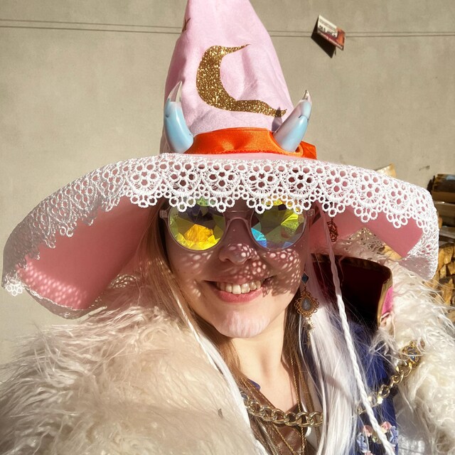 🧙 Sombrero De Bruja Gótico Con Purpurina – Puntiagudo, De Poliéster, Para Halloween, Cosplay Y Fiestas De Disfraces