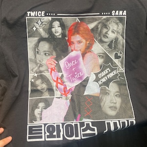 TWICE THIS IS FOR Tシャツ SANA T-SHIRT〈BLACK〉【L】/ SANA / TWICE『THIS IS FOR』 – JYP