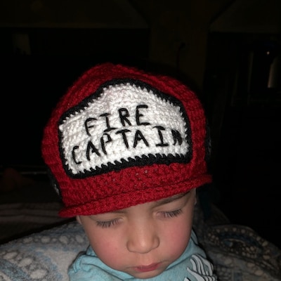 Crochet Firefighter Hat Pattern Crochet Fireman Hat Crochet Fireman