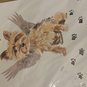ヨークシャーテリアのパーソナライズプリント、カスタム犬の肖像画