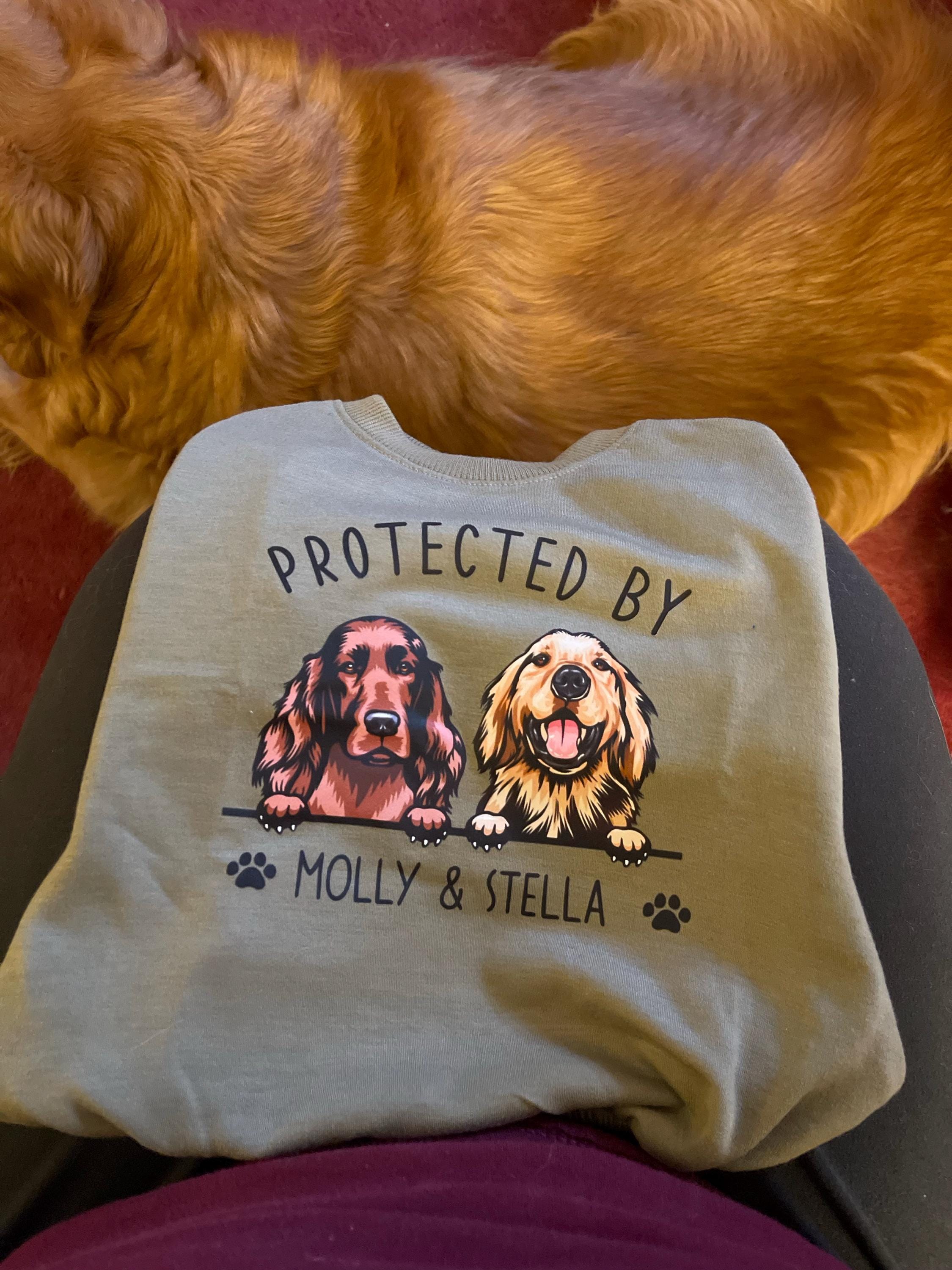 Custom Pet Portrait Protected By Baby Romper, Personalized Puppy Romper for Boys and Girls, Baby Pet Lover Outfit,Custom Baby Gift with Name