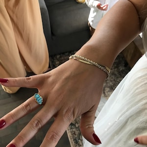 Customer photo from Jennah, 5 Stone Raw Opal Ring in Yellow Gold