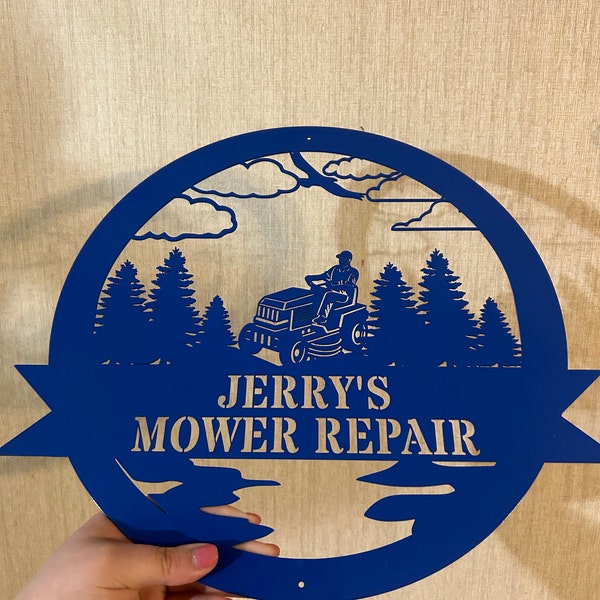 Lawn Mower Metal Monogram - Etsy