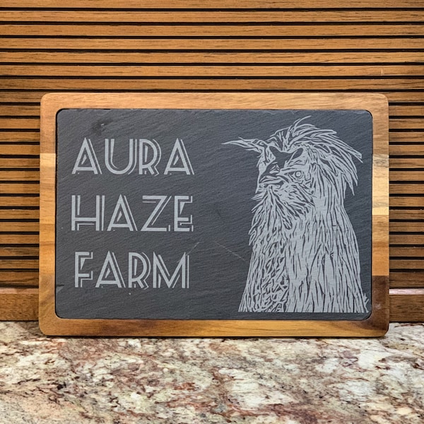 Custom Laser Engraved Acacia Wood and Slate Cutting Board ...