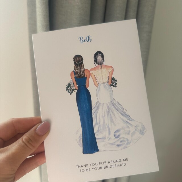 Printable Thank You For Asking Me To Be Your Bridesmaid, Best Friend