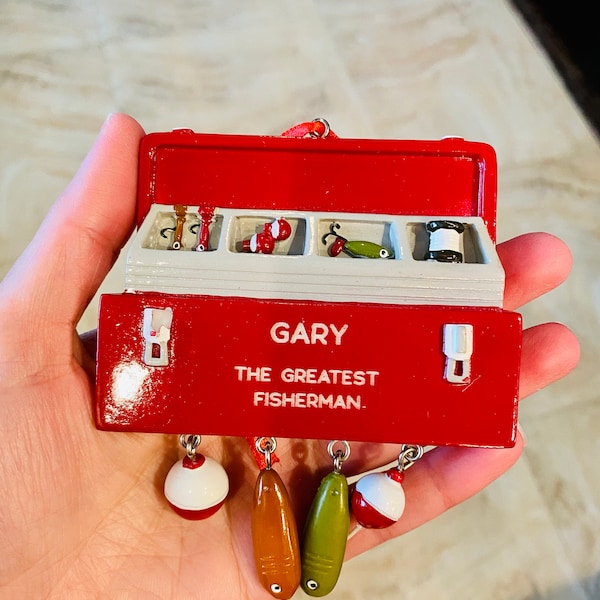 Personalized Fishing Tackle Box Ornament – Resin Fisherman Gift - Etsy