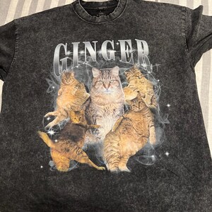 Custom Dog Vintage Washed Shirt,custom Cat Graphic Unisex T