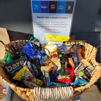Personalized Delivery Driver Holiday Thank You and Snack Sign for UPS ...