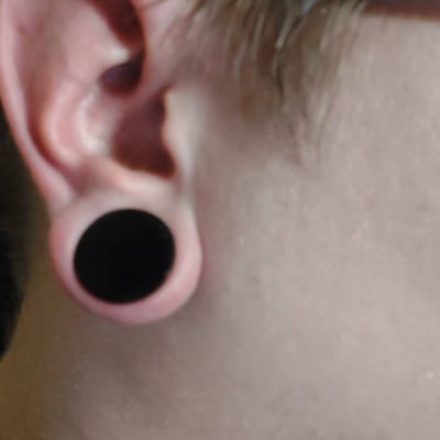 Pair Of Jackfruit Wood Tunnels - Single Flare Organic Wooden Plugs For Ear Gauges
