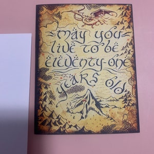 Handmade Lord of the Rings Cards Blank LOTR Greeting for Birthday ...