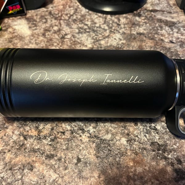 Personalized Laser Engraved Water Bottle With Custom Logo Name Text ...
