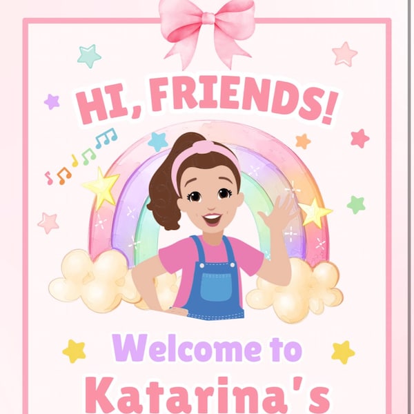 Ms Rachel Welcome Sign, Ms Rachel Birthday Sign, Digital Download ...