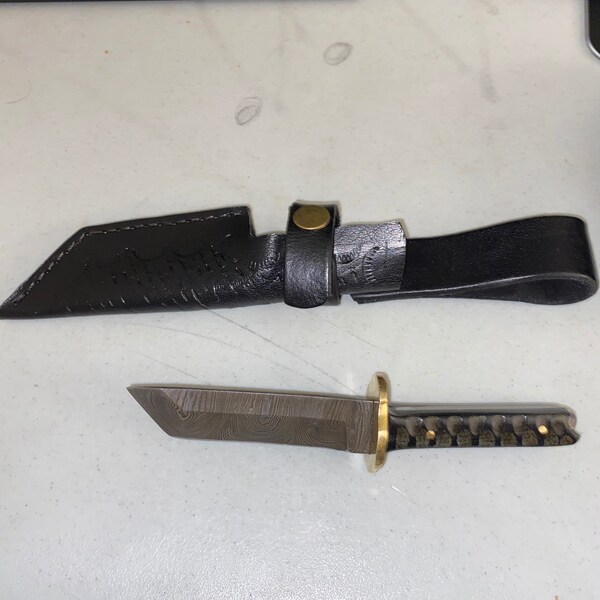 Rustler’s Edge Old West Knife – 4” Rasp Steel Blade & Unique Handle