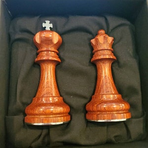 King and Queen Chess Piece Custom Engraved Anniversary Birthday
