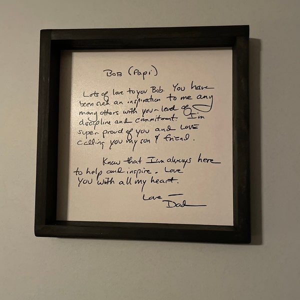 Handwritten Note, Handwritten Keepsake, Loved Ones Handwriting ...