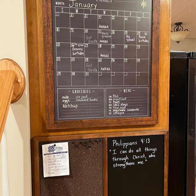 Luscious Confections: Chalkboard Wall Calendar How-To