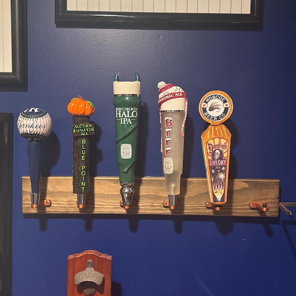 Tap Handle Wall Display (rack) - Holds 6 Tap Handles - 24