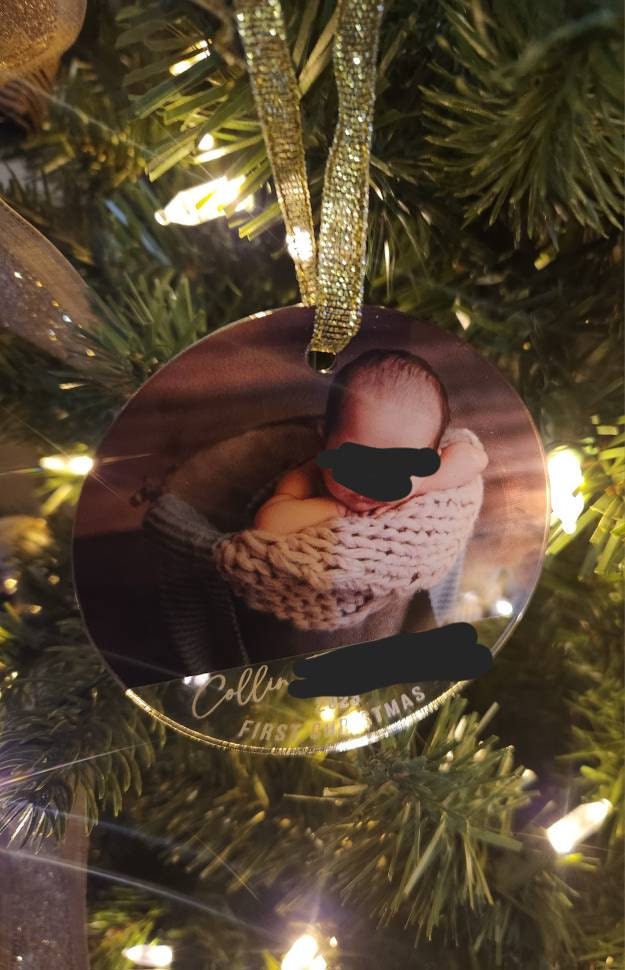 Personalized Baby&#39;s First Christmas, 2023 Christmas Ornament, First Christmas, Photo Ornament, Christmas Ornament, Custom Ornament, 2023