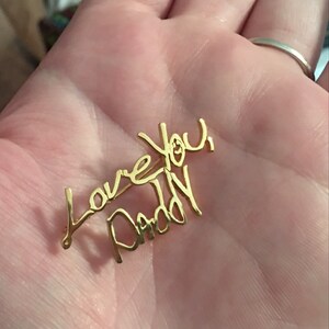 Custom Handwriting Pin Personalized Signature Brooch | Etsy