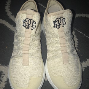 monogrammed tennis shoes