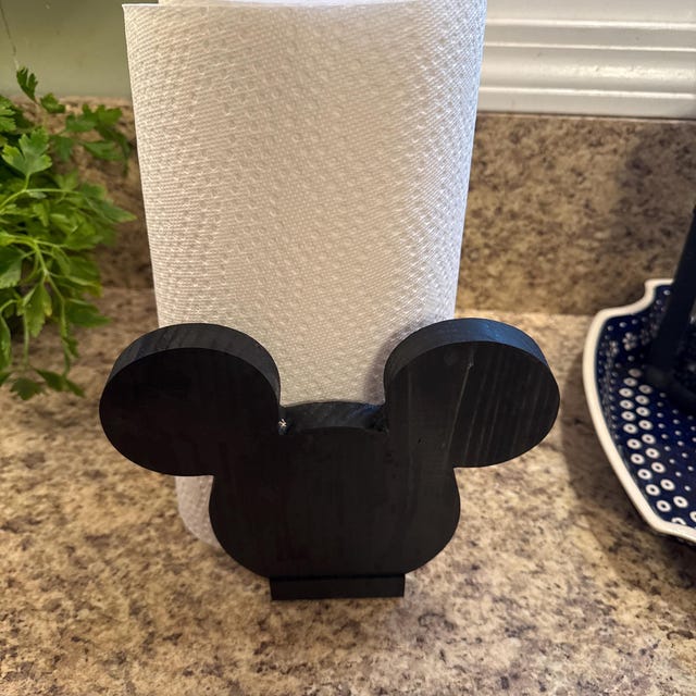 Mouse Inspired Paper Towel Holder/solid WOOD - Etsy