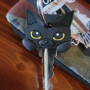 Super Funky Cat with Red Bowtie Key Identifier Key Covers Key Covers Estink 