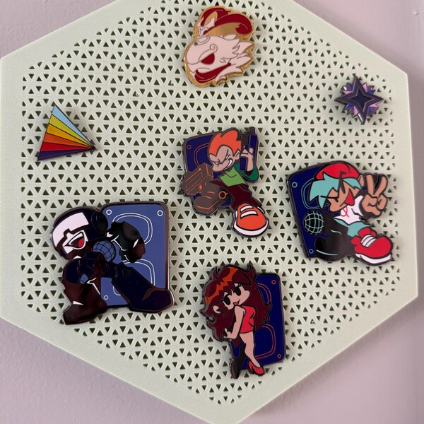 Pin Board (HEXAGON) | 3D Printed Colored Filament | for Enamel Pins ...