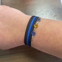 Vintage Flag Thin Blue Line Silicone Wristband Bracelet Set - Police Awareness Support Gear, Pack Of Multiple Bands