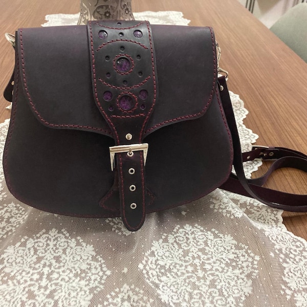 Shoulder Bag Leather Pattern PDF - Saddle Bag Digital Template - Etsy