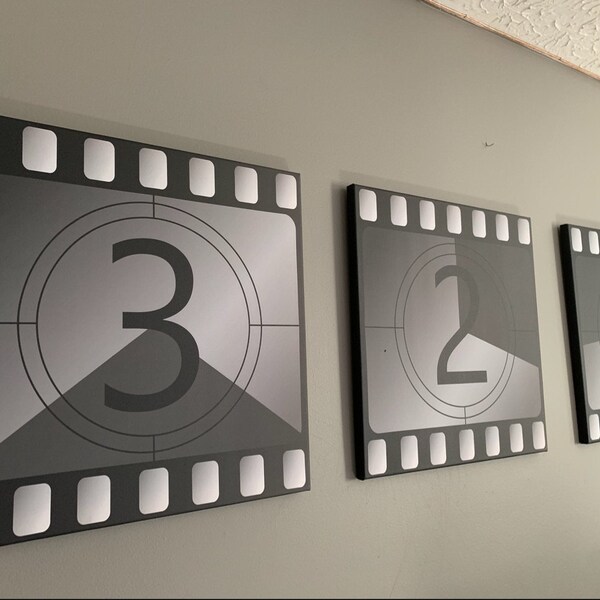 Movie Theater Decor, Filmstrip Countdown, Canvas - Etsy