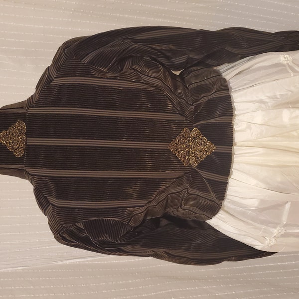 Ivory Check Ribbon Bow Dress & Bonnet Set – Rapife SS26 In Stock Now