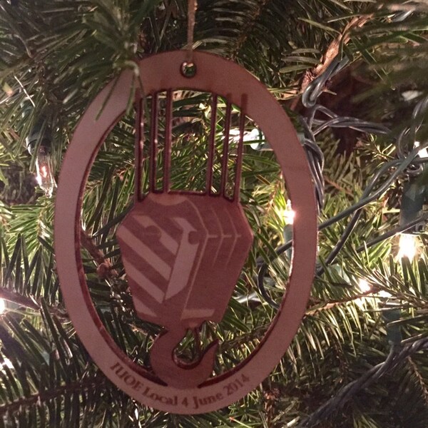 Personalized Crane Hook Ornament - Crane Operator Gifts - Heavy ...