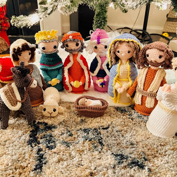 Crochet Nativity Scene Pattern: Amigurumi Christmas Set (PDF Download ...