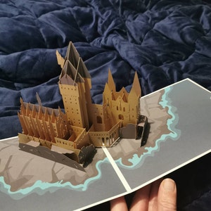 DIY Pop-up card: Harry Potter Hogwarts 