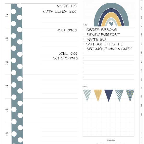 Undated Digital Planner For Digital Planning Goodnotes Planner Ipad