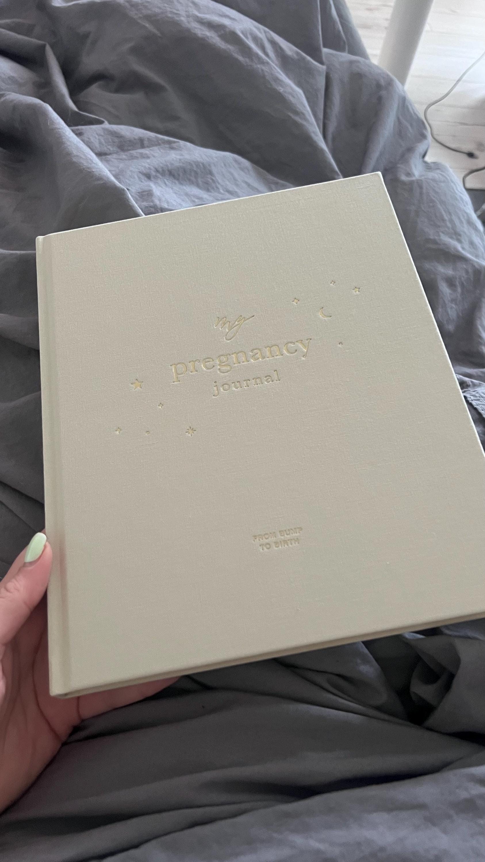 My Pregnancy Journal, Expectant Mother Gift, Pregnancy Planner - Pearl - gift for parents to be, pregnancy record book w/gilded edges
