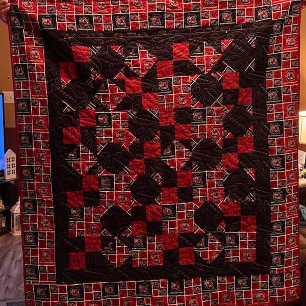Football Longarm Quilting Digital Pantograph Used in E2E (edge to Edge ...