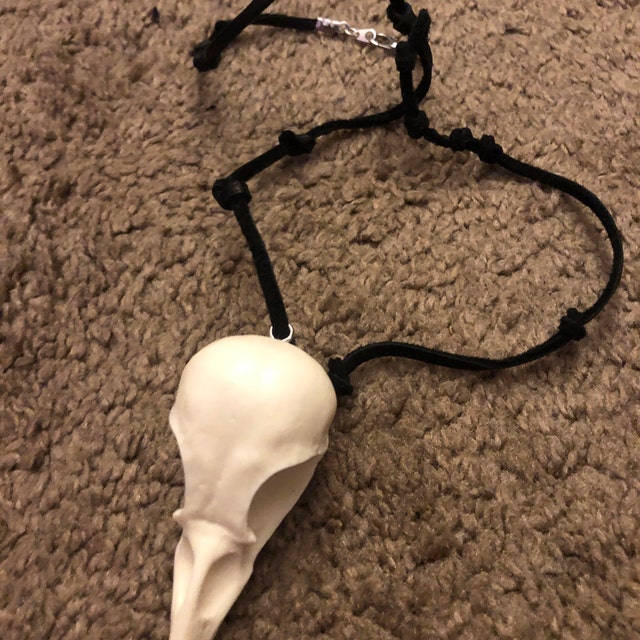 Ginger Snaps Movie Bird Skull Necklace Crow Pendant Goth 