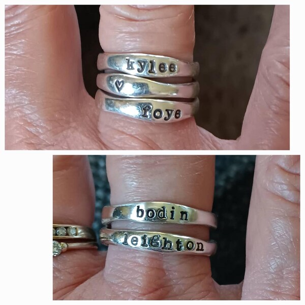 Personalized Name Russian Wedding Ring Necklace, Sterling Silver ...